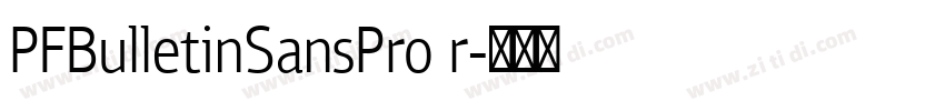 PFBulletinSansPro r字体转换